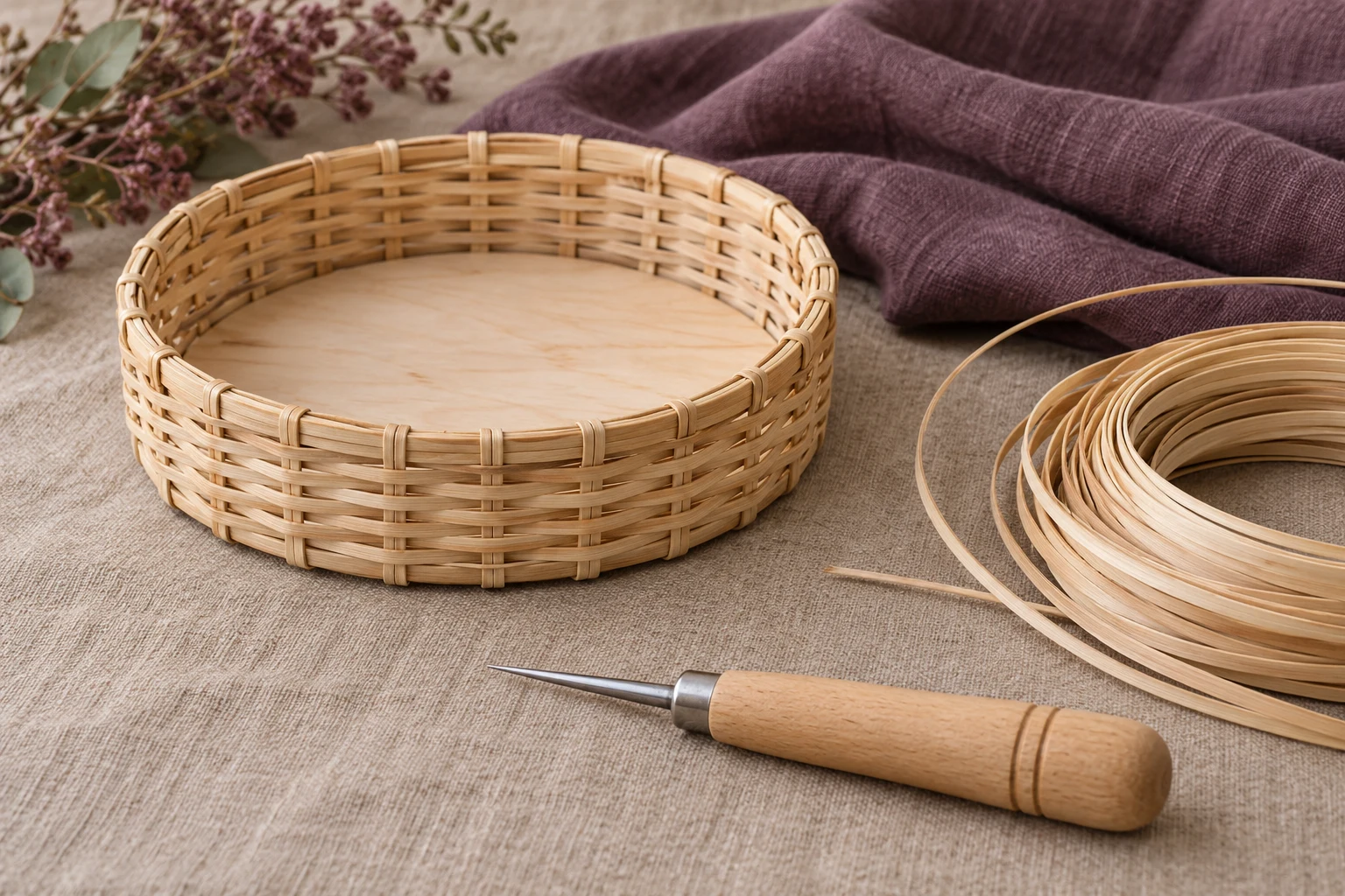 Basket weaving kits and tools collection